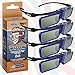 RetroDepth LT Lightweight Rechargeable DLP Link 3D Glasses for all DLP 3D Projectors (Benq, Optoma, Acer, Vivitek, Dell Etc) by Evolv3Dimensions (4 Pack) primary