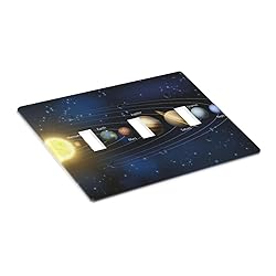 Pznen Triple Toggle Wall Plate, Planet Outer Space