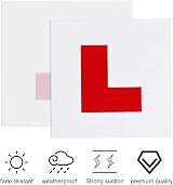 Onarway Learner Plate L Plate 4 Pack Self Adhesive & Electrostatic Car Window view 5