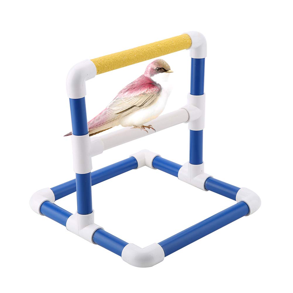 Parrot Stand Perch Rack Bird Play Training Stands Parrots Shower Perches Playstand Playgound Standing Toy for Macaw Cockatoo African Grey Budgies Parakeet Cockatiel Conure Lovebirds(Scrub)