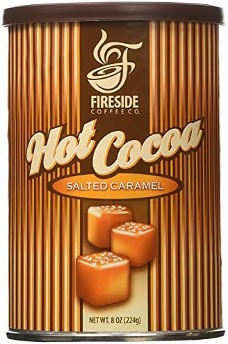 2 Pack - Fireside Coffee Salted Caramel Hot Cocoa Mix, 8 Oz Canister