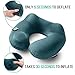 3in1 Set - Premium INFLATABLE TRAVEL NECK PILLOW with 3D SLEEP MASK and SOFT FOAM EARPLUGS – includes compact CARRY BAG – Comfortable Traveling Airplane Pillow – best way to make trip perfect