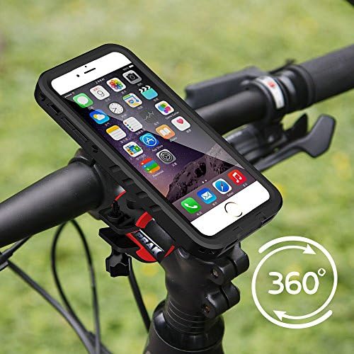 Bike mount Phone Case for iPhone7 Plus, Wirwave Waterproof Dust Proof, Snow Proof, Shock Proof Case with Touched Transparent Screen, Heavy Duty Protective Carrying Cover Case
