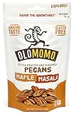 OLOMOMO Maple Masala Pecans - Flavor-Packed Snack - Pecans Roasted And Seasoned In Small Batches - Non-GMO, Natural, Gluten Free And Made With Organic Ingredients {4oz., 1 Pack}