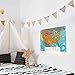 Newverest Scratch Off Map of The USA - for Kids & Adults, Premium Travel Map Poster Fits 24 x 17 inches Frame - with 50 Animal Cards, Scratch Tools, Storage Bag & Gift Tube