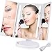 VIBELITE Vanity Makeup Mirror Trifold 24 Led Lighted with Touch Screen, 1x/2x/3x Magnification and Usb Charging, 180° Adjustable Stand for Countertop Cosmetic Makeup