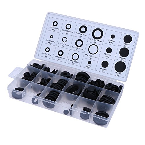 image for UTP 125PC Black Sealing Grommet Rubber O Ring Assortment Set Hydraulic