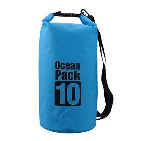 PETRICE 10L Waterproof Outdoor Ocean Pack Swimming Dry Bag for Travelling,Camping,Hiking, Rafting (Multi Color)