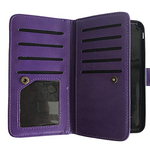 Case for Samsung Galaxy J7 V 1st Gen / J7V 2017 / Galaxy J7 2017 / Galaxy J7 Prime/Galaxy J7 Perx/Galaxy J7 Sky Pro/Galaxy Halo, SYONER [9 Card Slots] PU Leather Wallet Flip Case [Purple]