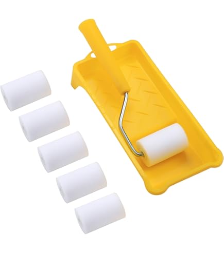 Baderke 10 Pcs 4 Inch Paint Roller Handle Mini Roller Frame Brush Painting Supplies For Wall House Homes(Black) : Buy Online At Best Price In KSA - Souq Is Now - View #2