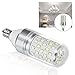 CTKcom 12W E14 LED Candelabra Light Bulb（4Pack）,E14 Base LED Corn Bulb,100 Watt Equivalent LED Chandelier Bulbs Daylight White 6000K LED Corn Lamps,AC85-265V 1400LM LED Lights Bright White(Silver)