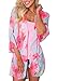 Floral Find Women's Floral Print Shawl Chiffon Kimono Summer Casual Loose Fit Cardigan A-Pink