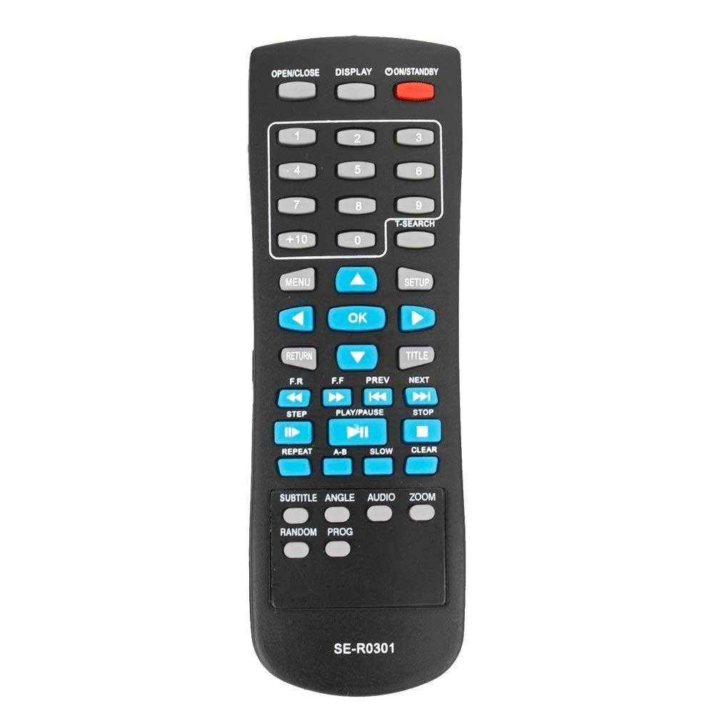 VINABTY SE-R0301 Replacement Remote Control fit for TOSHIBA DVD Player SD185EKB SD4300 SD190EKB SD4300KU SD280EKB SD1010KB SD180EKB SD-3300 SD-3300KU SD-4100 SD-4100KU