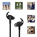 Earphones Sport Headphones Kuool Wired Sweatproof Earphones Running Gym Headsetwith Microphone Volume Control, Noise Isolating In-ear Stereo Earbuds Earphones for iPhone Android Laptop- Black