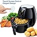 FrenchMay Touch Control Air Fryer, 3.7Qt 1500W, Comes with Recipes & Cook Book (Black)