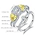 BONLAVIE Women’s Cubic Zirconia Bezel Stackable Wedding Band 4-Prong Engagement Ring Set Size 7