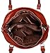 Iswee Women's Genuine Leather Handbag Urban Style Tote Top Handle Shoulder Bag Vintage Satchel Purse (Sorrel-06)