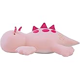 Crillop 4LB Cute Weighted Stuffed Animals Plush - 24 inch Soft Weighted Dinosaur Plush Toy Pillow for Adults and Children (Pink Dinosaur)