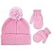 Disney Girls' Sofia The First Pom Hat and Mitten Set