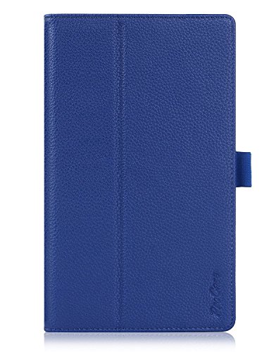 Dell Venue 8 7000 7840 Android Tablet Protective Case with bonus stylus pen - ProCase Flip Stand Leather Folio Cover for 2015 Dell Venue 8 7000 Series 7840 Android Tablet (Navy Blue)