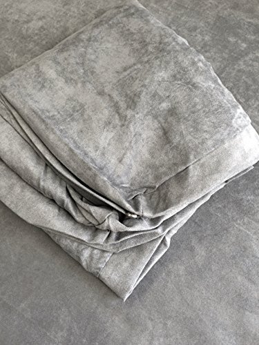 Gray/Grey Color Microsuede Fabric 100% Washable Luxury Comfort Replacement Dog Bed Zippered Duvet Gusset Case - Cover Only (37"X27"X4")