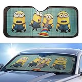 Despicable Me Minions My Favorite Villain II Front Single Layer Sun Shade (Standard: 24 X 58 in)