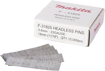 Makita F-31825 18mm 23 Gauge Headless Pins Black 1 Pack