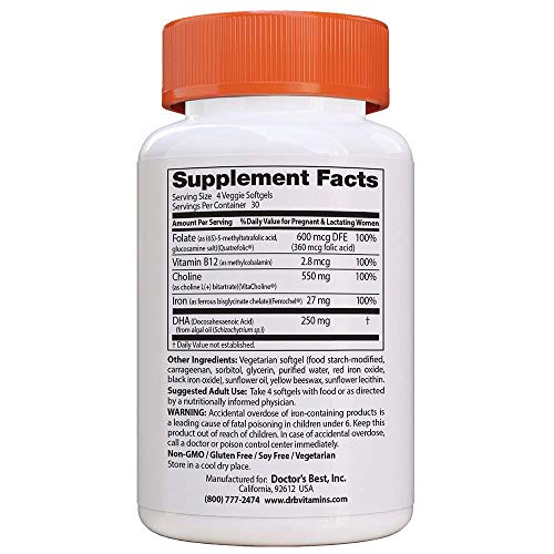 DoctorsBestPrenatalEssentialswithCholineDHASupplementforBefore