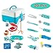 FunsLane Dentist Toy Doctor Kit for Kids, 20 Pcs Pretend Play Dentist Tools Medical Set for Toddlers Costume Role Play, School Classroom Educational Toy, Blue