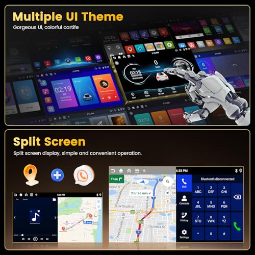 Fuluku 4+128GB Android 15 Car Radio for Seat Leon MK2 2005-2012 Carplay Android Auto Wireless, 9 Inch Touch Screen Autoradio Bluetooth/GPS/Reverse Camera/FM/RDS/EQ/WiFi/SWC/UI