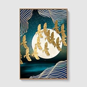 BRAND_NAMEFramed Home Artwork Nordic Style Abstract Color for...