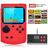 Kiztoys Console di Gioco Portatile, Gameboy Portatile con 400 Giochi Classici & 