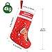 EasyAcc Christmas Stockings for Fireplace, 2 Pack 15.7'' Red Green Reindeer Santa Christmas Stocking Christmas Tree Decorations for Christmas Family Holiday Xmas Decor