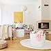 Cotton Rope Basket White 15x17 Woven Baskets with Handles | Round Laundry Basket, Clean Storage Baskets, Fun Toy Storage, Soft Blanket Basket