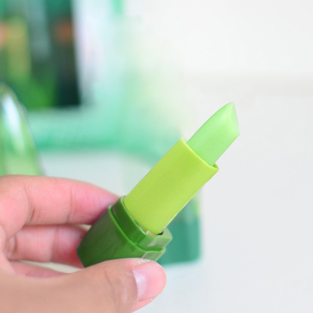 Cindere Natural Aloe Color Temperature Change Lip Long Lasting Moisturizer Lipsticks (1 PCS, Green)