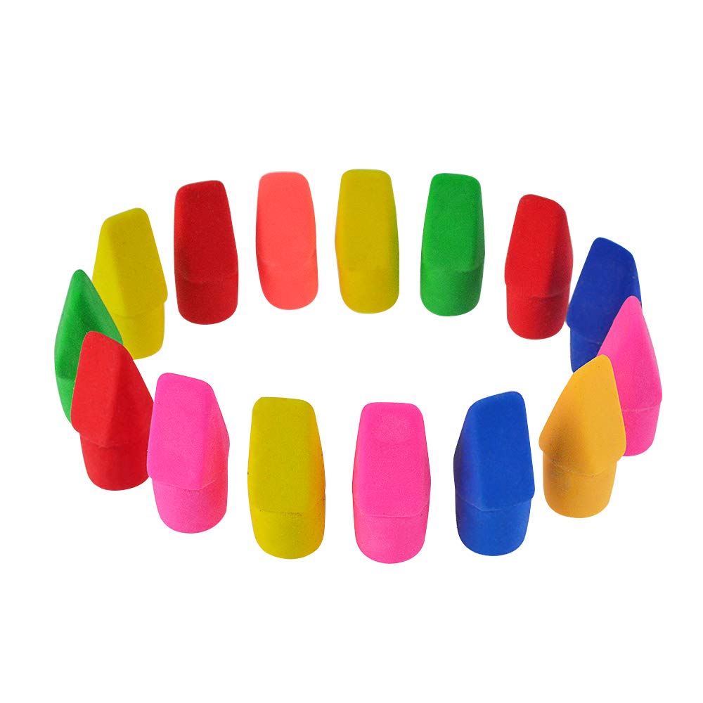 Pencil Top Eraser Caps, SUMERSHA 300pcs Eraser Caps For Children Kids Student Learning Painting Use in School, Home & Office Assorted Colors 1inch