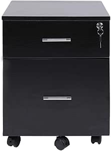 Homgrace Mesitas de Noche Dormitorio, Mesilla de Noche con 2 Cajones