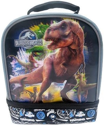 Jurassic World 3-D T-Rex Dual-Chamber Lead-Safe Insulated Lunch Tote Box Bag