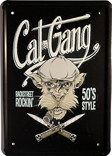 Metal Sign 15 x 21 CM Cat Cat Gang Funny saying MJ 160