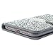 Iphone 7 Plus Wallet Case, 3D Bling Jelly Rhinestone PU Leather Flip Protective Cover Case with Magnetic Button Card Slot Function for Apple Iphone 7 Plus 5.5 Inch (Silver)