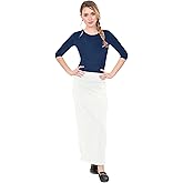 Kosher Casual Long Pencil Skirts for Women – Cotton Stretch Fabric Fitted Maxi Skirt with High-Waisted Fit