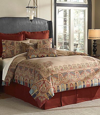 Noble Excellence Treviso Red &amp; Cream Rug KING Duvet Cover