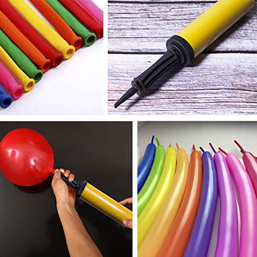 Trooer 200 Pack Balloon Animals Kit Latex Long Balloons Modeling Twisting Balloons Art Shape Animals Party Decoration