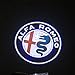 Flyox Car Door LED Lighting Entry Ghost Shadow Projector Welcome Lamp Logo Light for Alfa Romeo Series (2 Pack)