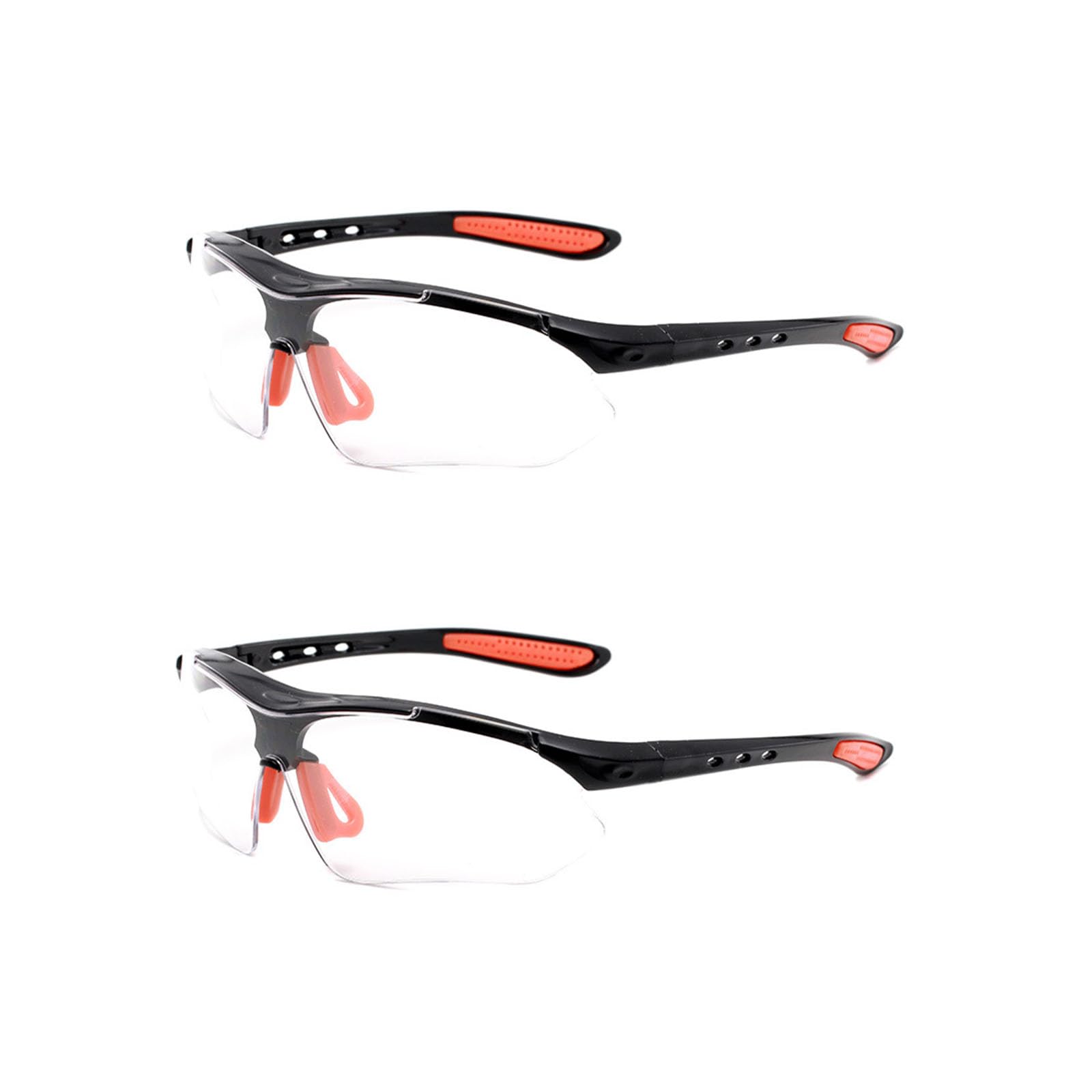 Dinghaole 2 Pcs Safety Glasses, Clear Safety Glasses, Work Anti Fog Scratch Safety Goggles Adult Clear Lenses, Work Glasses Safety, Eye Protection, for Welding Outdoor Construction Laboratory Chemical