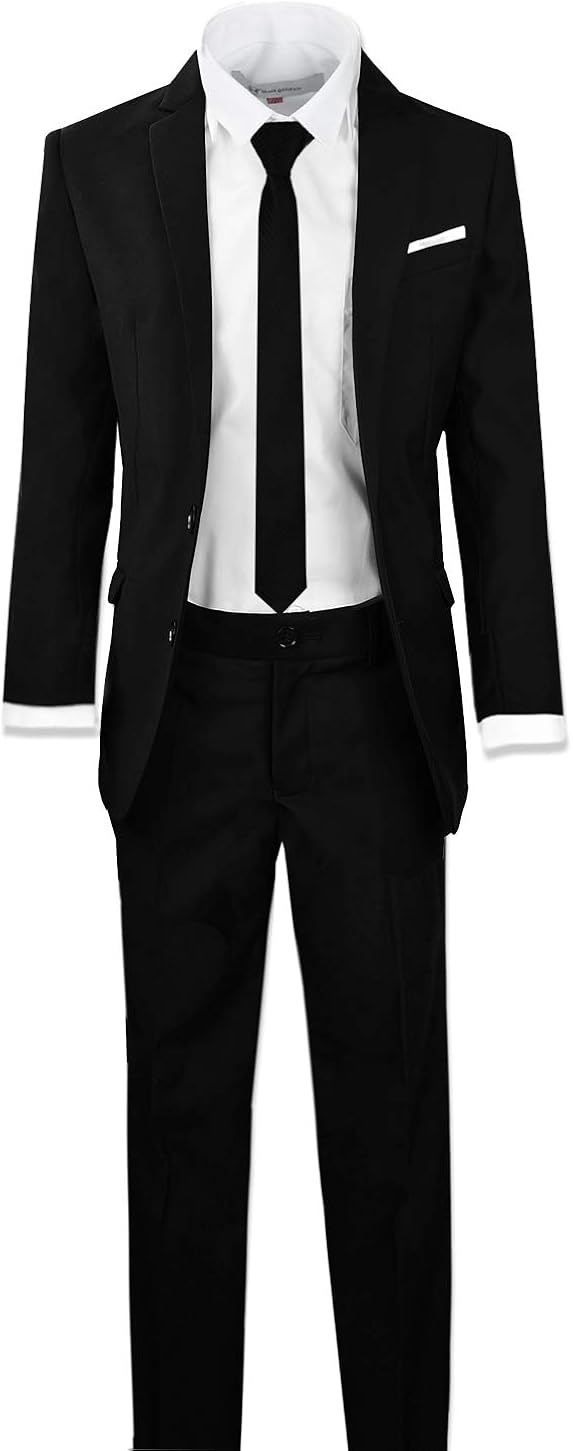 boys slim fit navy suit