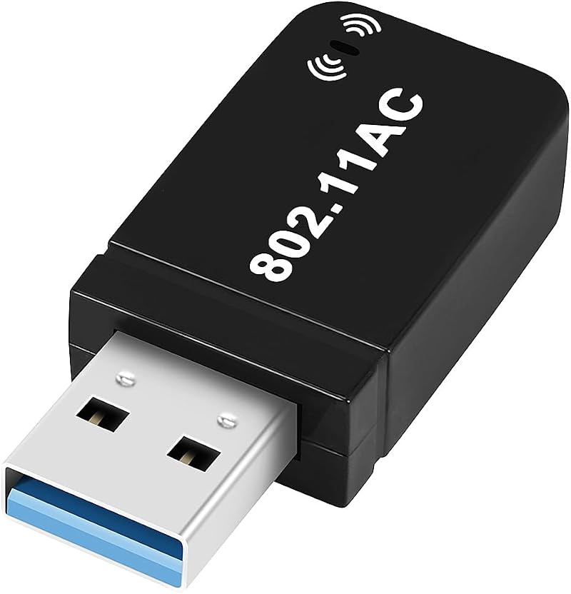 Povxlum USB WiFi Adapter Dongle PC 1300Mbps Dual Band 2.4G 5G Windows 7 8 10 11