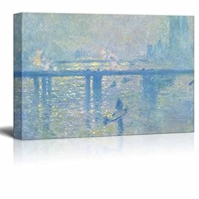Charing Cross Bridge by Claude Monet - Canvas Print Wall Art Famous Painting Reproduction - 12" x 18"