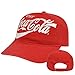 Coca-Cola Men's Adjustable Cap in Washed Twill, Red, One Size