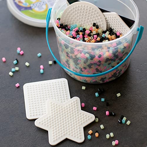 Perler Beads Glow in The Dark Multicolor Fuse Bead Bucket Kit, 5000pcs